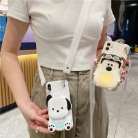 เคสแบบกระเป๋าสตางค์สำหรับ Samsung S23 S21 S22 S20 FE อัลตร้า S10 S9 S8 Plus Note 20 Ultea 10 Plus Pro Lite 9 8น่ารักหรูหราเคสใส่เหรียญรูปการ์ตูนหมีกระเป๋ากระเป๋าเงินเคสโทรศัพท์มือถือเคสโทรศัพท์มือถือนิ่ม