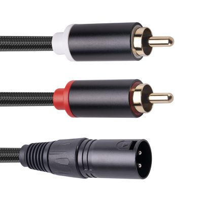 XLR To Dual RCA Audio Cable A1 XLR Male 3 Pin To Dual RCA Male Plug Stereo Audio Cable Amplifier Mixing Plug AV Cable