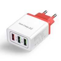 【2023】 DhakaMall 3พอร์ตค่าเร็ว3.0ชาร์จ USB 18วัตต์ QC3.0อย่างรวดเร็วชาร์จ USB ผนังชาร์จสำหรับ iPhone XS Max XR ซัมซุงชาร์จโทรศัพท์มือถือ