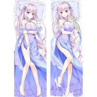 Ready Stock Re:Life In A Different World From Zero Dakimakura ปลอกหมอนลายอะนิเมะ Otaku Hugging Body Emilia Rem ขนาด 150x50ซม.สําหรับตกแต่งบ้านโซฟาเตียงนอน