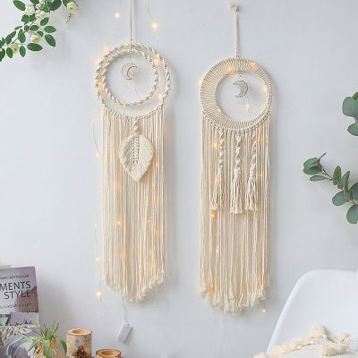 Homemade Hanging Decor Decorative Wind Chimes Moon And Sun Dream Catcher Handmade Wind Chimes Woven Home Decor