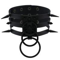 Handmade Vegan หนัง Spiked Choker Punk Goth Collar Harajuku อุปกรณ์เสริม Gothic โลหะ Chocker สร้อยคอ Club Party เครื่องประดับ