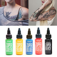 Tattie【READY สหรัฐอเมริกา Stock 】1Pcs 30ML สีดำ-กึ่งถาวรรอยสักหมึกธรรมชาติพืช Tattoo เม็ดสีแต่งหน้าถาวรสำหรับงานศิลปะแบบเพนท์ร่างกายสีสัก