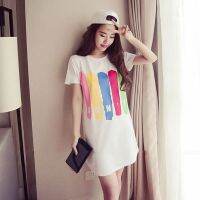 Women Letter Print Loose Casual Mini Short Dress