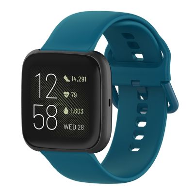 23มม. หัวเข็มขัดมีสีสันสายรัดข้อมือซิลิโคนสายนาฬิกาข้อมือสำหรับ Fitbit Versa 2/Versa/ในทางกลับกัน Laze/Blaze,ขนาด: L (สีขาว)