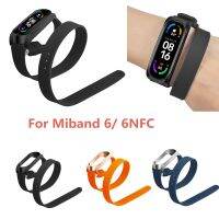 HOT14★Solid Color Strap For Xiaomi Mi Band 6 Silicone Bracelet xaomi xiomi xiami my miband 6 band6 miband Watchband Extend Soft Bands