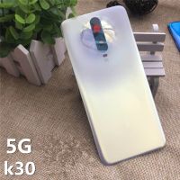 เคสหลัง K 30 5G สำหรับ Xiaomi Redmi K30 5G ฝาครอบหลังกระจกสำหรับซ่อมเปลี่ยนประตูแบตเตอรี่โทรศัพท์ + สติ๊กเกอร์สัญลักษณ์