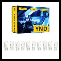 (Premium car) YND 10ชิ้นอบอุ่นสีขาวรถ T10 12โวลต์3วัตต์ลิ่มหลอดฮาโลเจนภายนอกหลอดฮาโลเจนเปลี่ยนหลอดไฟแดชบอร์ด