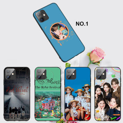Casing หรับ iPhone 14 13 11 Pro Max 11 Mini 8+ 8 Plus Red Velvet Kpop Pattern Phone เคสโทรศัพท์ อ่อนนุ่ม TPU Shockproof Black ปก