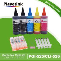 ชุดหมึกเติมปากกาเครื่องพิมพ์ Plavetink ตลับหมึกรีฟิลสำหรับ Canon Pgi 525 Cli 526 Xl Pixma Ip4850 Ip4950เครื่องพิมพ์ Ix6550