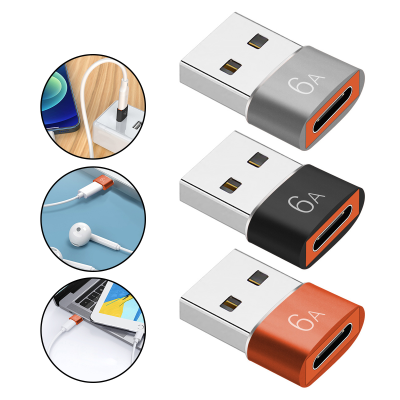 Abaaba 6A USB เป็นชนิด C อะแดปเตอร์ OTG USB USB-C ตัวผู้ไปยัง Type-C ตัวเมียแปลงสำหรับ Macbook Samsung S20 USB C ขั้วต่อ OTG