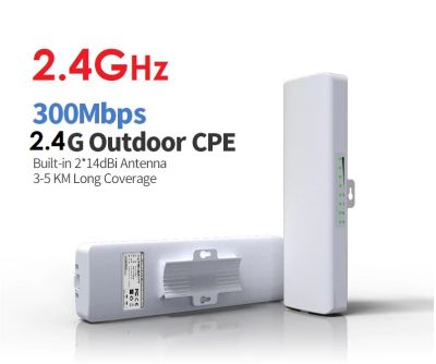 CPE Router AP ขยายสัญญาณ Wifi ระยะไกล และแชร์ สัญญาณ Wifi ต่อ ใช้งานพร้อมกัน ได้หลายๆ อุปกรณ์ Access Point 14dBi 2.4GHz Outdoor CPE Wireless