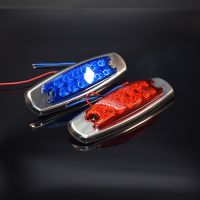 ไฟภายนอกรถยนต์ LED 12V24V 6 SMD 12 LED Auto Car Bus Truck Lorry Side Marker Indicator Light Low Trailer Rear Warning Lamp