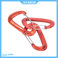 NYABOR 7075อลูมิเนียมปีนหัวเข็มขัด12KN เปลญวน SAFETY BALANCE carabiner clasp