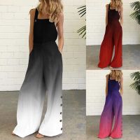 ❐ R6ZSYO MALL Hot Sale Jumpsuits Dressy Loose Jumpsuit Pockets Baggy Bib Overalls Beach Wide Leg Pants Romper Playsuit