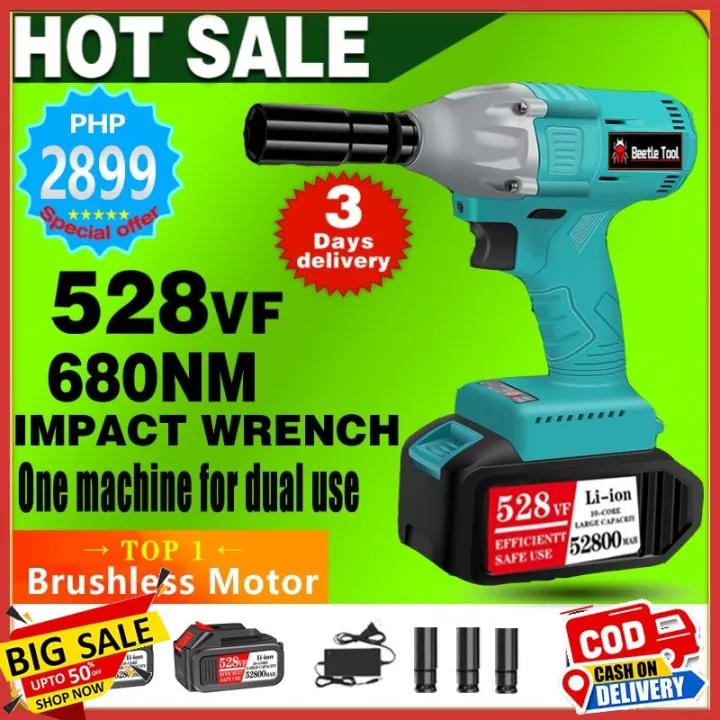 528VF 1/2 StrongTorque Electric Impact Wrench Cordless Brushless Wrench