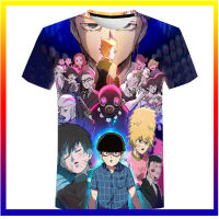 Mob Psycho 100 เสื้อยืดอะนิเมะ 3D พิมพ์ถนนผู้ชายผู้หญิงสบาย ๆ แฟชั่นพลัสขนาดเสื้อยืดฮาราจูกุเด็กเสื้อยืดเสื้อผ้าด้านบน XS-5XL