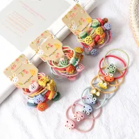 【CW】 10pcs animal fruit hair ring girl bands headwear rubber band elastic Korean children Accessories