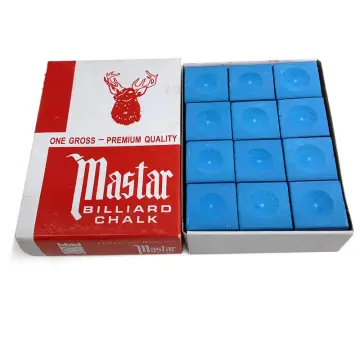 Made in the USA - 2 Boxes of Master Chalk - 24 Pieces for Pool Cues and  Billiards Sticks Tips Red