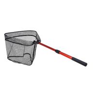 Red Triangle Folding Copy Net Portable Lure Fly Fishing Hand Copy Net 2-Section Telescopic Fishing Tool