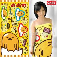 CHILLI ผ้าขนหนู ขนาด 24x48 นิ้ว ไข่ขี้เกียจ Gudetama GU-1804 #ผ้าเช็ดตัว กุเดทามะ ซานริโอ Sanrio