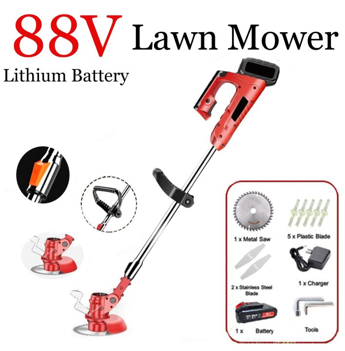 Cordless Lawn Mower Hedge Trimmer Grass Trimmer Cutter Rechargeable ...