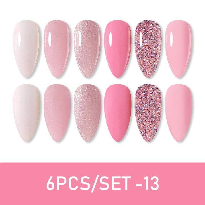 Arte Clavo 6PCS Gel Nail Set For Manicure Nails Art Design Glitter Color Gel Lacquer Soak Off Semi Permanent UV Gellak Kit Arte Clavo 6PCS Gel Nail Set For Manicure Nails Art Design Glitter Color Gel Lacquer Soak Off Semi Permanent UV Gellak Kit