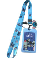 STITCH SKY ซองใส่บัตร ที่ใส่บัตร พร้อมสายคล้องคอ ( 2cm) มีตุ๊กตาเล็ก  ลาย  สติทช์ b ฟ้า สำหรับบัตร 5.5x8.5cm (body 7x11cm) สวยงาม น่าใช้งาน by NPNN