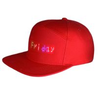 Unisex Bluetooth LED Mobile Phone APP Controlled Baseball Hat Scroll Message Display Board Hip Hop Street Snapback Cap