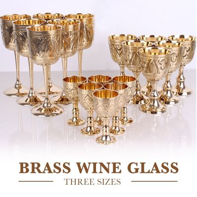 【CW】❈  1Pcs 35/80/180/200ml Engraving Pattern Wine Goblet Cup Chalice Buddha Altar Drinking