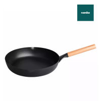 Namiko x Taste Plus Fry Pan กระทะก้นแบน 26cm - สีดำ KTA1006