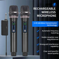 ไมค์ลอย ไมโครโฟนไร้สาย ไมโครโฟน ไมค์โครโฟน ไมโครโฟนแบบชาร์จได้ ครอบครัวร้องเพลง 2.4G Wireless Microphone