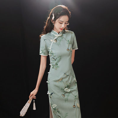 Cheongsam 2022 Young Temperament High-End Retro Republic Of China Style Women S High-End Long Girls