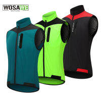 WOSAWE ผู้ชายขี่จักรยานเสื้อกั๊กสะท้อนแสง Windproof กันน้ำระบายอากาศเสื้อผ้า MTB จักรยานจักรยานแจ็คเก็ตเสื้อกั๊กความปลอดภัยแขนกุด