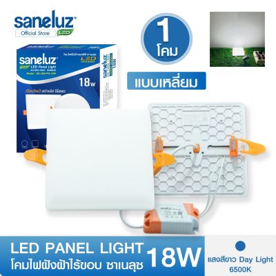 Saneluz โคมไฟฝังฝ้าไร้ขอบ ซาเนลุซ LED PANEL LIGHT ขนาด 18W ทรงกลมและทรงเหลี่ยม แสงสีขาว / แสงสีวอร์ม โคมพาแนล โคมไฟเพดาน ดาวน์ไลท์ฝังฝ้า led VNFS