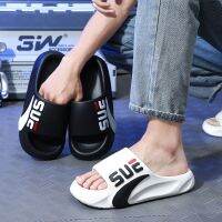【July】 Ultra-thick mens slippers soft-soled models indoor flip flops thickened thick-soled sports all-match outing beach shoes women