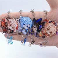 Game Genshin Impact Nilou Kaedehara Kazuha Tighnari Xiao Al Haitham Eula Keychain Badge Accessories Key Chain Cartoon Pendant