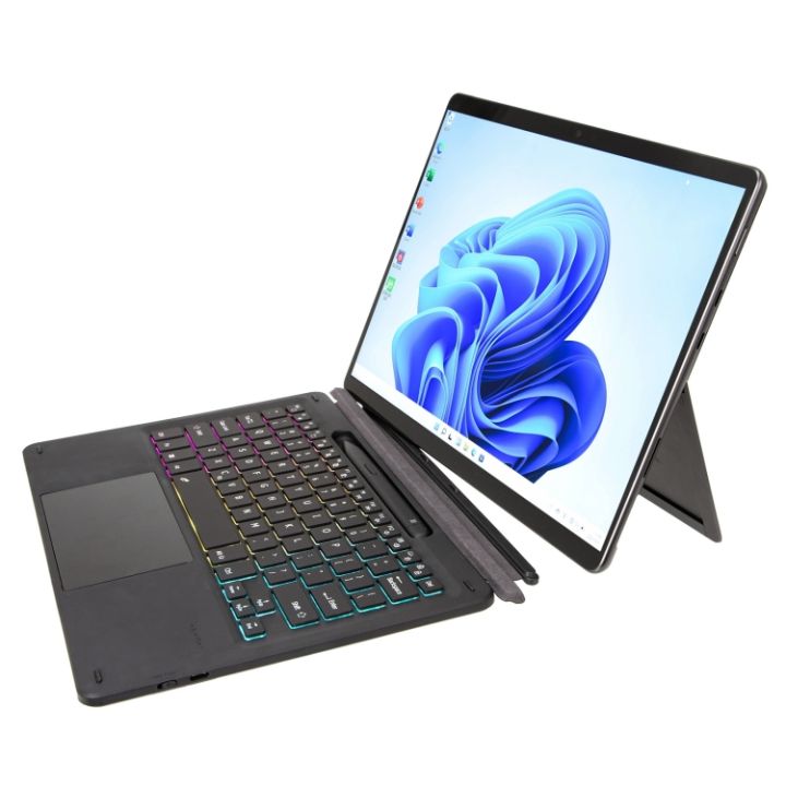 สำหรับ-microsoft-surface-pro-8-pro-x-kf17s-แป้นพิมพ์บลูทูธระบบสัมผัสแบบ-backlit-tri-color