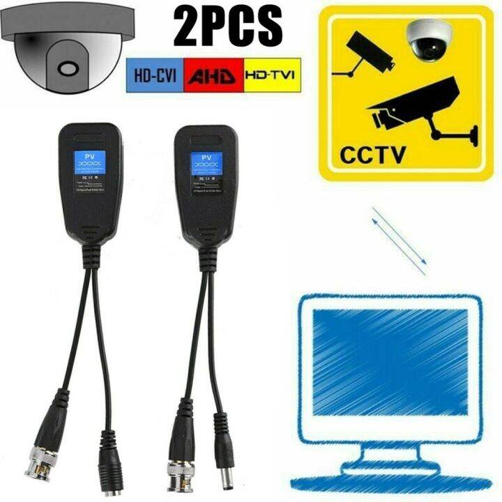 【Ready Stock】 B38 RJ45 Cat5 Cat6 BNC CCTV Camera Video Balun DC Jack