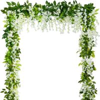 hot【cw】 2 Meters Hydrangea Vine Wedding Wall Arrangement Decoration Accessories Artificial Flowers