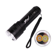 Professional T6 Led Diving Flashlight T6 Led Diving Light White Yellow Scuba Underwater Lantern With Anti-skid Rope