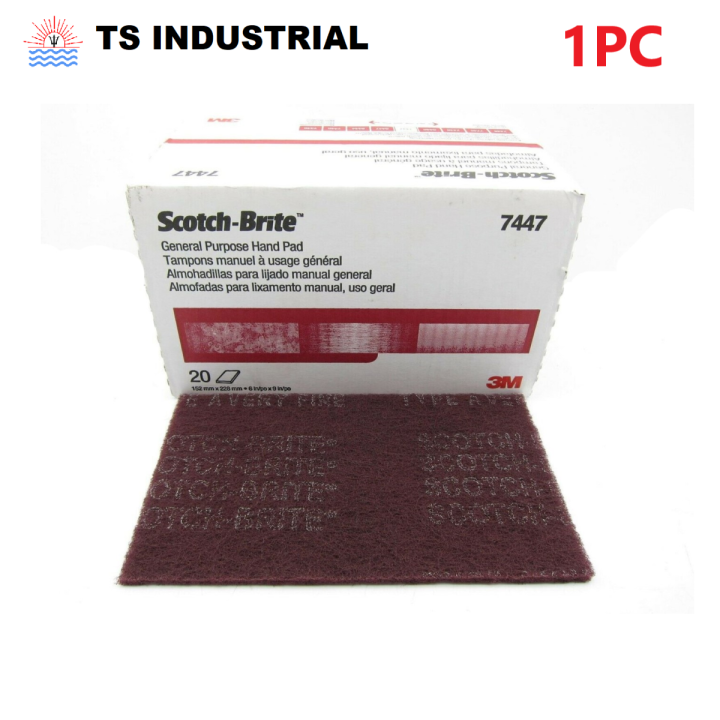 3M 7447 Scotch Brite General Purpose Hand Pad - Maroon (1PCS) | Lazada