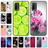 For Xiaomi Redmi 9T Back Case Silicone Back Cover Phone Case for Redmi 9T Redmi9t 9 T Soft Case Etui Bumper Coque Cat Flower Phone Cases