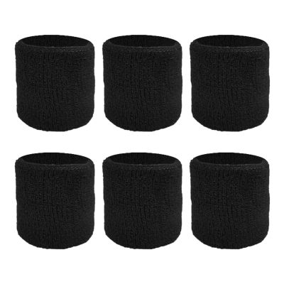 6pcs Women Men Elastic Easy Clean Running Soft Yoga Wrist Support Sport Wristband Home Gym Fitness Solid Athletic Washable