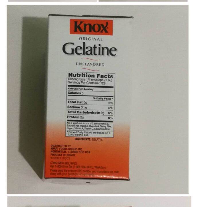 Knox Original Unflavored Gelatine PACK of 1 total of 4 sachets , 8 OZ