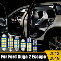 สำหรับ Ford Kuga 2 Escape 2012 2013 2014 2015 2016 2017 2018 2019 6PCS LED รถกล่องถุงมือไฟป้ายทะเบียนหลอดไฟ Trunk โคมไฟ