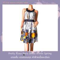 เดรสสั้น เดรสแขนกุด ผ้าฝ้ายเนื้อละเอียด Rosa Paris Dress White Spring