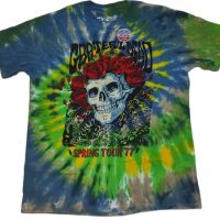 เสื้อมัดย้อมวง GFD GRATEFUL DEAD spring tour 77  ลิขสิทธิ์ LIQUID BLUE