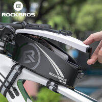 ROCKBROS กระเป๋าจักรยานกันฝนสำหรับ4-6.5 กระเป๋าศัพท์ด้านหน้า PC พิเศษ Hard SHELL พร้อม raincover ฟรีรถจักรยานยนต์อุปกรณ์เสริมสำหรับจักรยาน