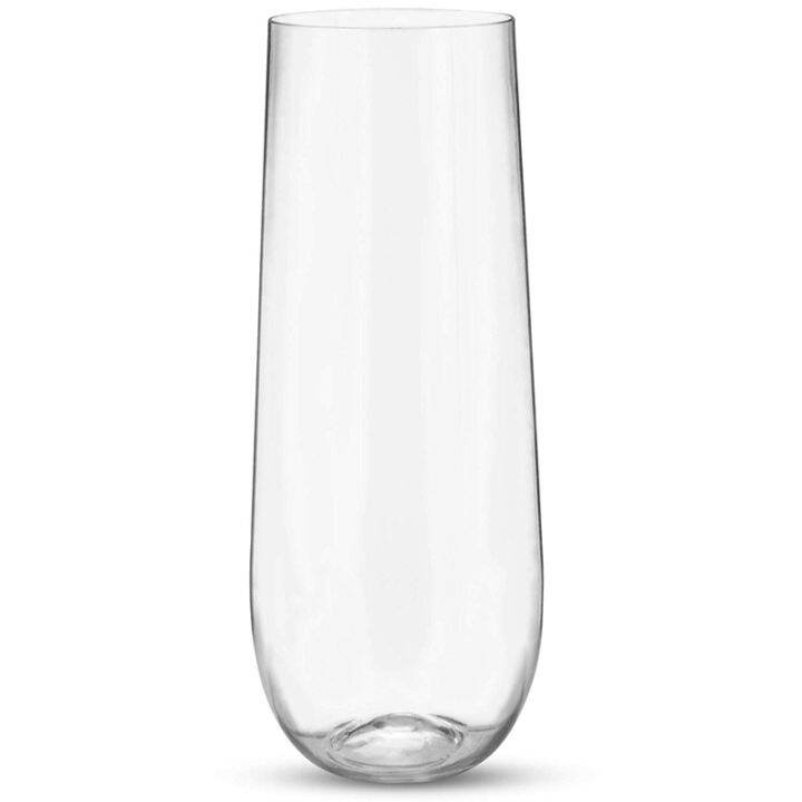 24-stemless-plastic-champagne-flutes-9-oz-plastic-champagne-glasses-clear-unbreakable-toasting-glasses-disposable-for-wedding-or-party